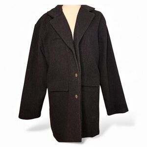 Wyoming Traders Men's Black 100% wool warm winter coat